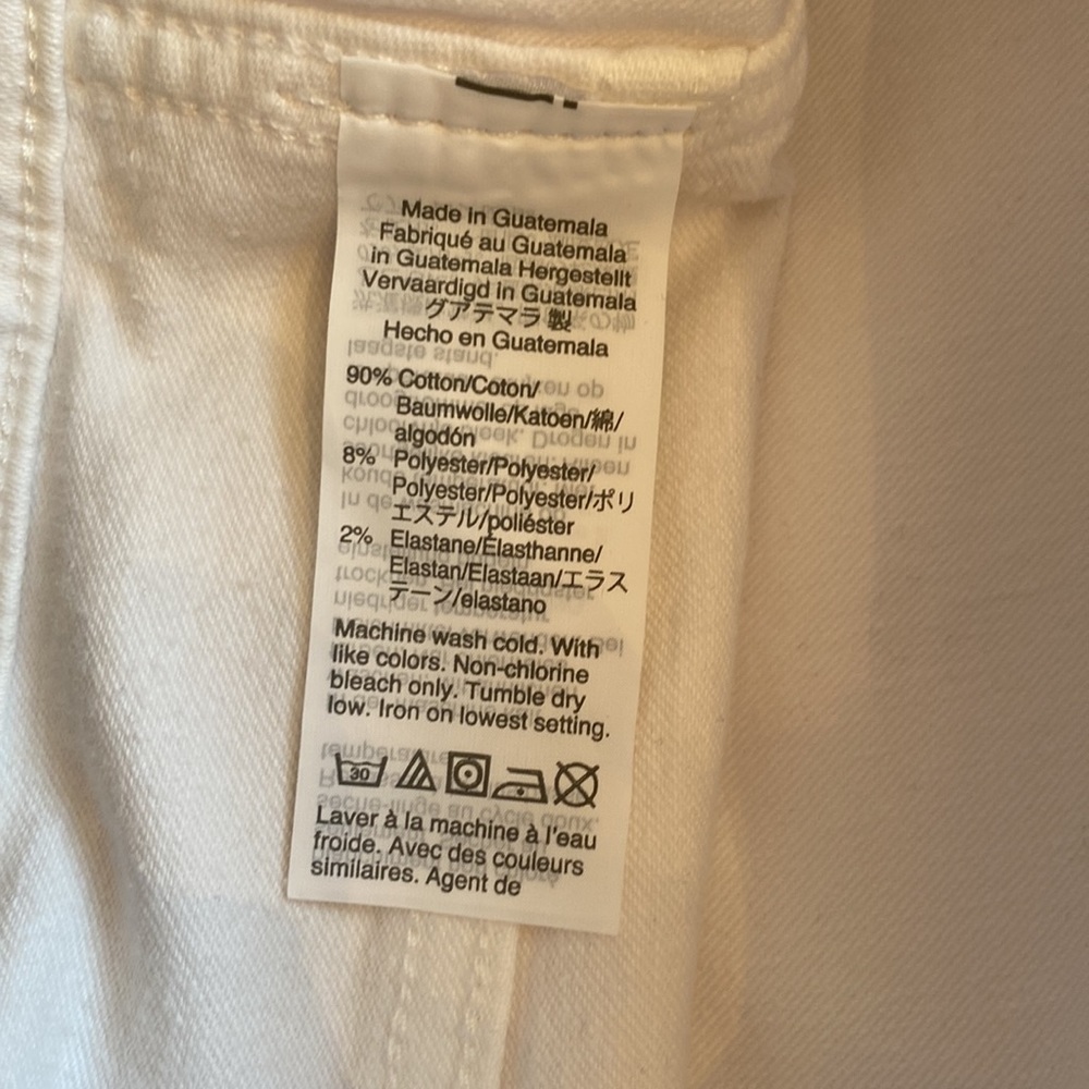 Madewell NWT pure white high rise 10” skinny jeans size 35 regular 28” inseam - Picture 8 of 12